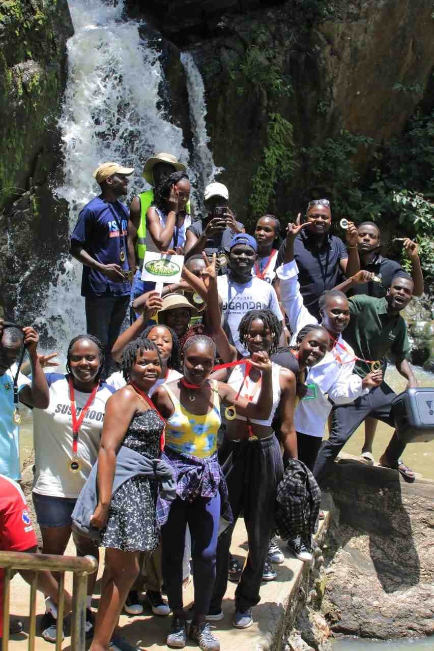 people possing for a group photo